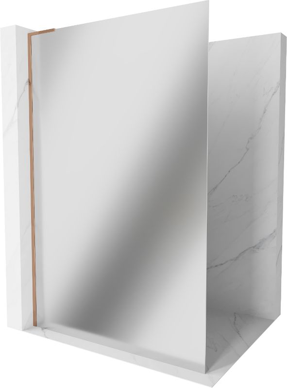 Ścianka prysznicowa Mexen Kioto lustro różowe złoto 90x200 cm 1 szt.