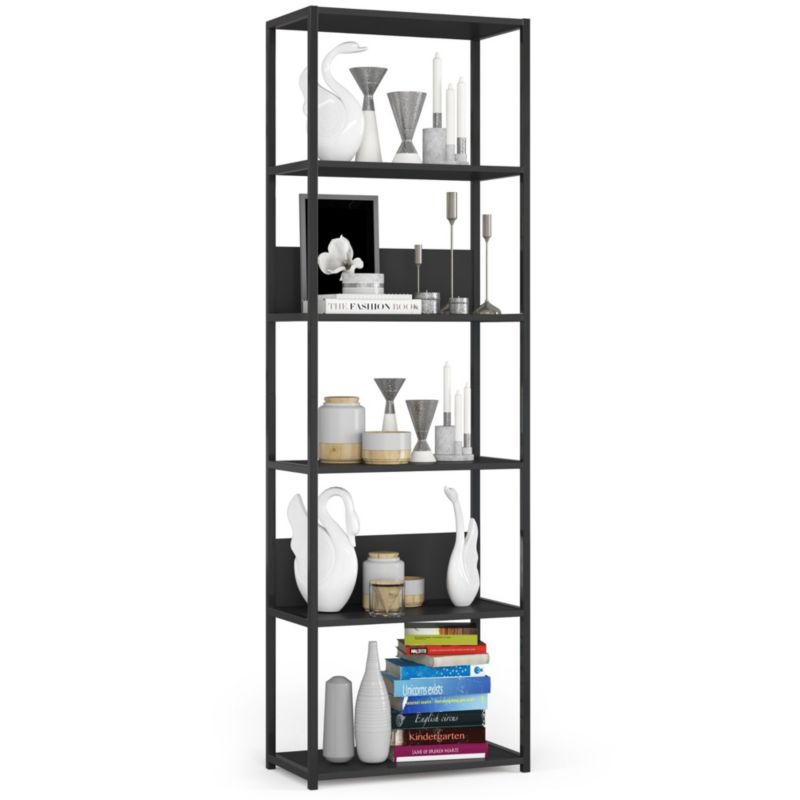 Regał industrialny Akord metalowy Czarny 60 cm kolor Czarny mat 6 półek 60x32x192 cm 1 szt.