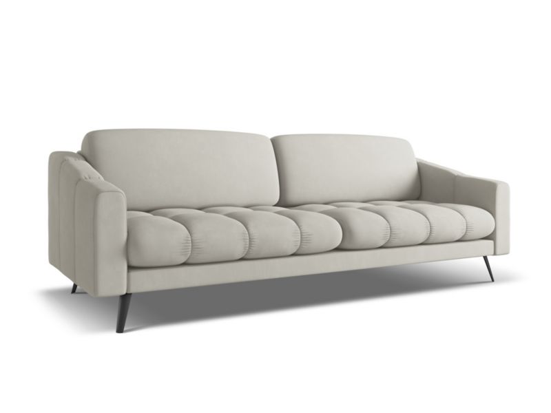 Kanapa 4-osobowa Makamii Nalu z tkaniny szenilowej 238x95 cm beżowy 1 szt.