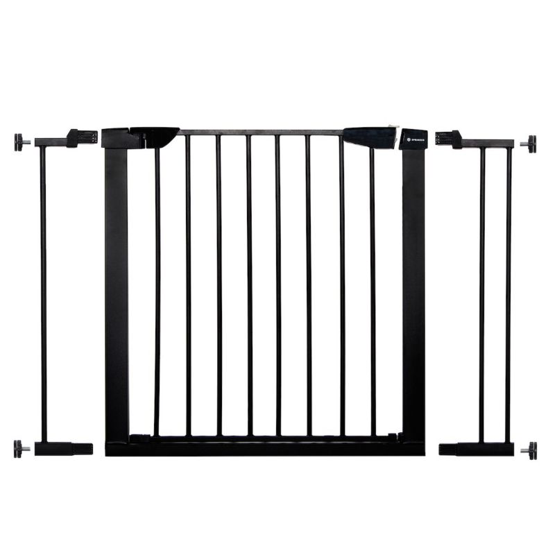 Bramka zabezpieczająca Springos barierka rozporowa 75-103 cm czarna 1 szt.