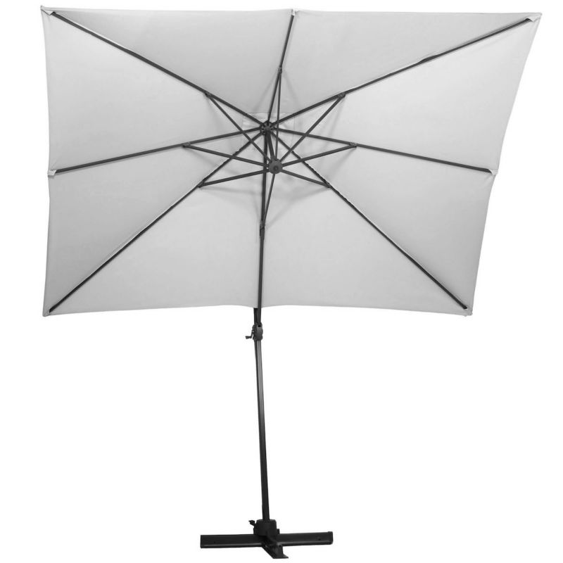 Parasol ogrodowy Springos wiszący na balkon i taras 500 cm z regulacją kąta nachylenia jasnoszary 1 szt.