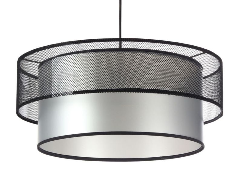 Lampa Bps Koncept wisząca DOUBLE NET 40 srebrna 1 szt