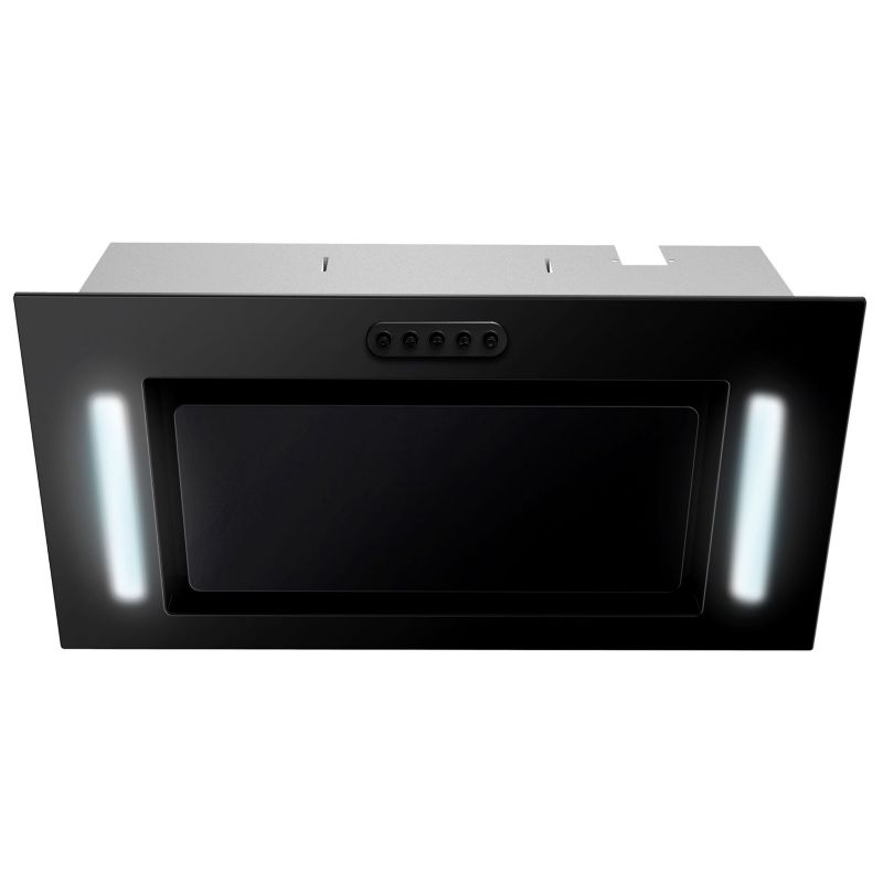 Okap kuchenny do zabudowy 52cm Berdsen podszafkowy LED + szkło czarny 1szt.