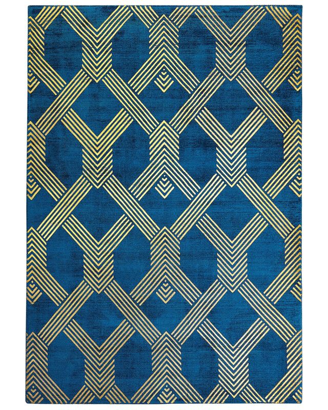 Dywan z wiskozy 160 x 230 cm niebieski Vekse 1 szt.