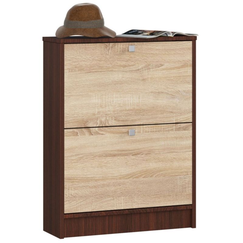 Szafka na buty Akord Wenge 60 cm 2 drzwi kolor Dąb Sonoma mat 2 półki 60x20x80 cm 1 szt.