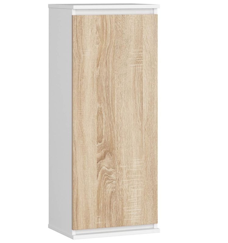 Szafka Akord W40 Biała 40 cm 1 drzwi kolor Dąb Sonoma mat 3 półki 40x30x99 cm 1 szt.