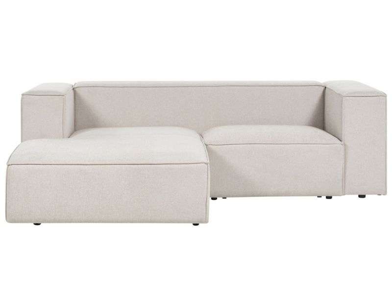 Sofa dwuosobowa Vernon Jasnobeżowy Tkanina 2-osobowa Prawostronny 1 szt.