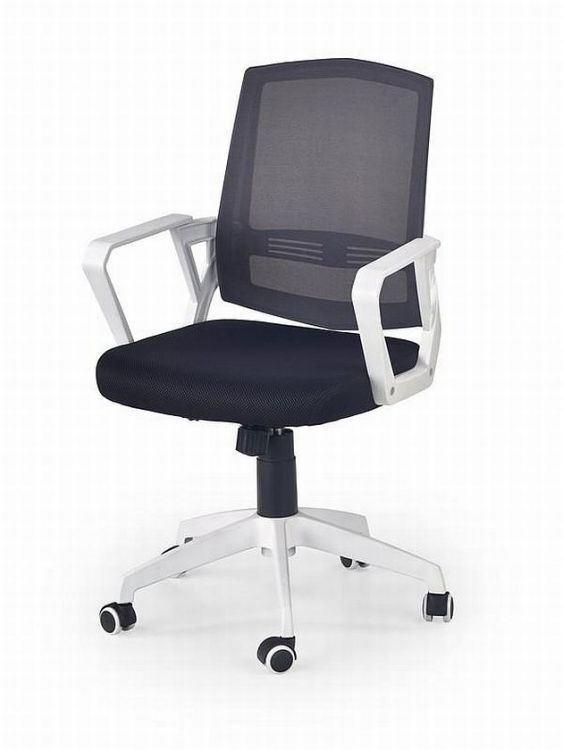 Fotel Halmar biurowy ASCOT czarny/biały 1 szt