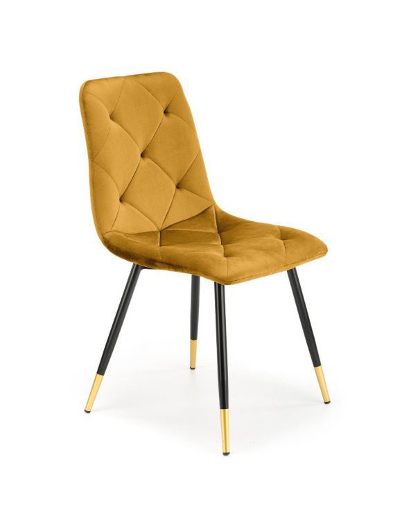 Krzesło Halmar tapicerowane K438 VELVET musztardowe 1 szt
