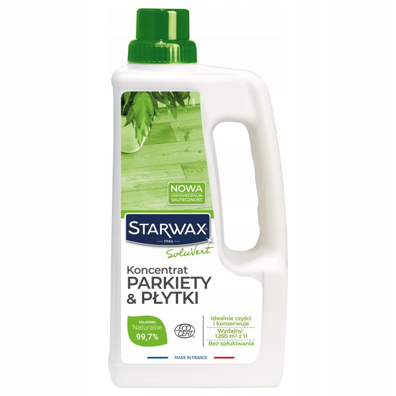 Koncentrat Parkiety & Płytki Starwax Soluvert, Ekologiczne czyszczenie z troską o środowisko 1 l