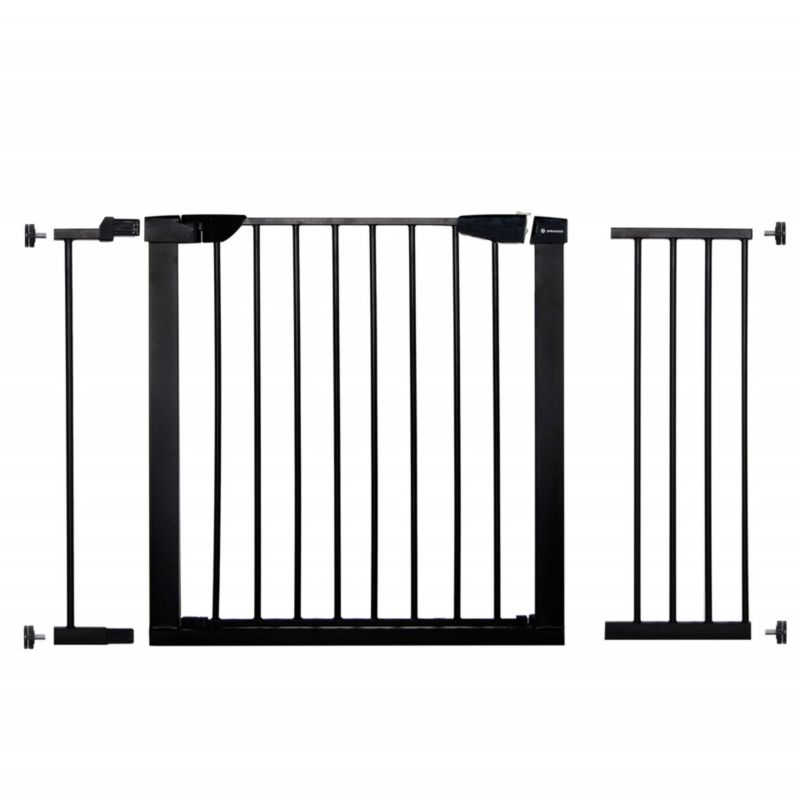 Bramka zabezpieczająca Springos bramka rozporowa 75-117cm czarna 1 szt.