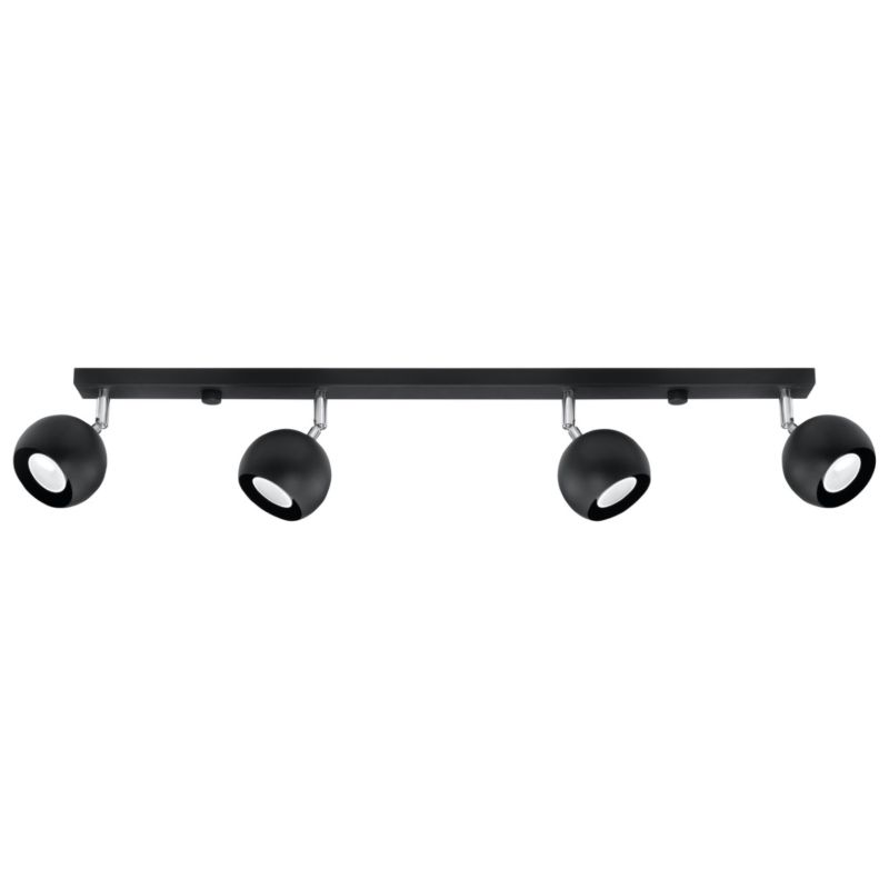 Plafon Sollux Lighting OCULARE 4L czarny 1 szt.