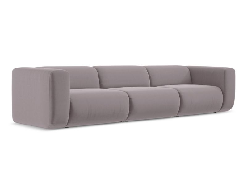4-osobowa kanapa modułowa Makamii Ekahi z weluru 319x89 cm lawendowy 1 szt.