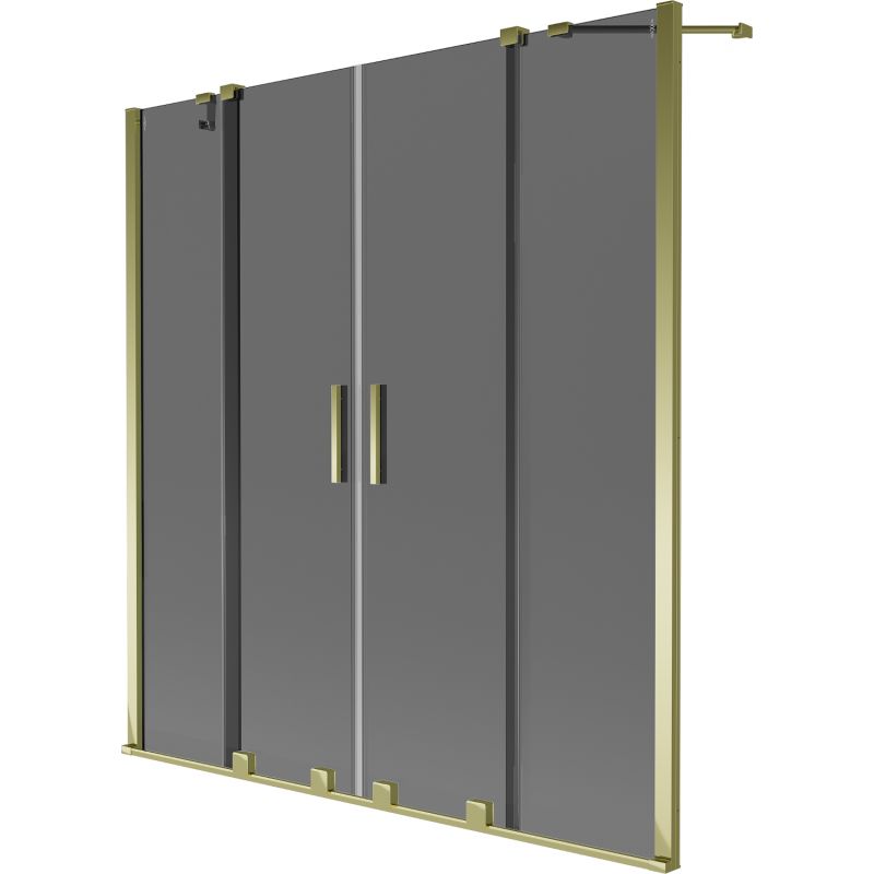 Parawan nawannowy rozsuwany Mexen Velar grafitowy 160x150 cm 1 szt.