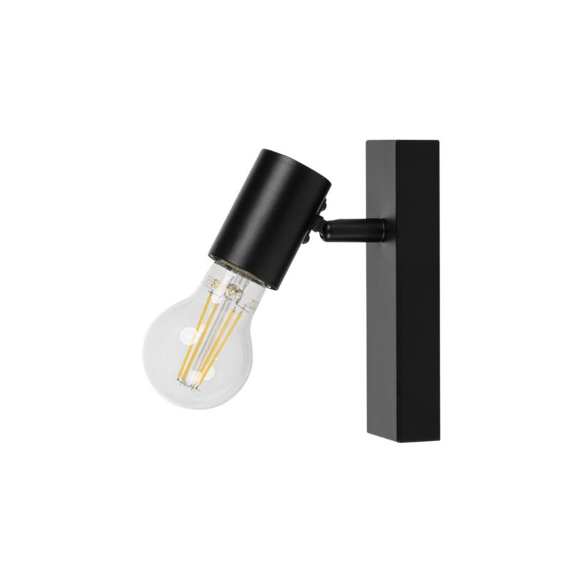 Lampa sufitowa LightLogic LL DZAN EL-1I E27 66265 ścienna kinkiet loft spot czarna 1 szt.
