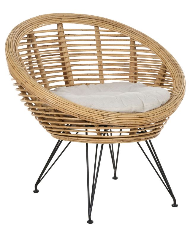 Krzesło ogrodowe Maratea Rattan Naturalny 1 szt.