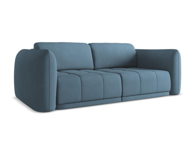 Kanapa 3-osobowa Makamii Hoku z tkaniny szenilowej 210x105 cm jeans 1 szt.