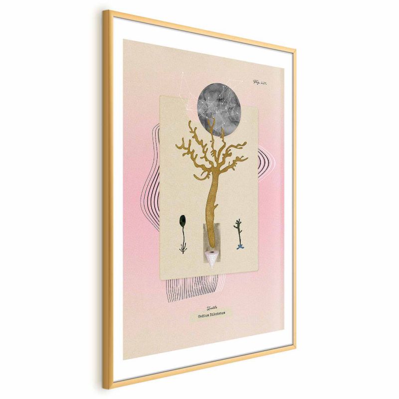 Plakat Artgeist Niezwykła roślina 60x90 cm z ramą złotą 1 szt