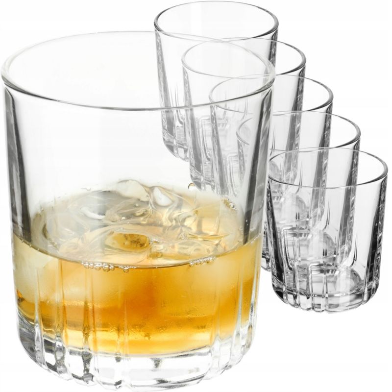 Szklanki KADAX 280ml Zestaw Szklanek Do Whisky Soku 6szt
