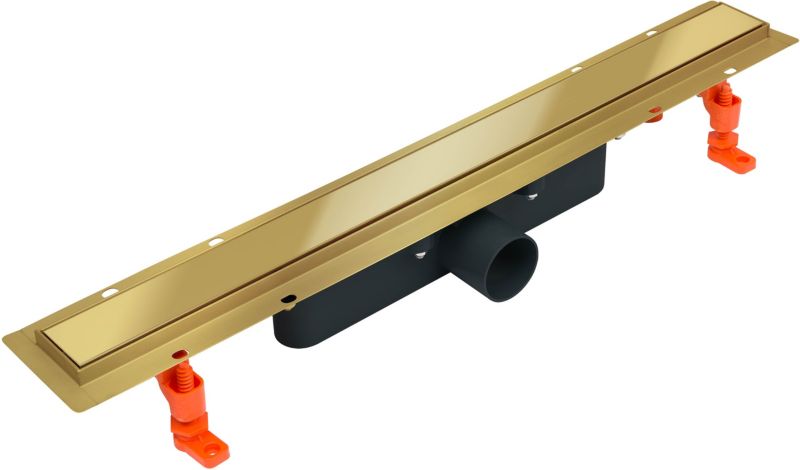 Odpływ liniowy Duo 70 cm złoty polerowany