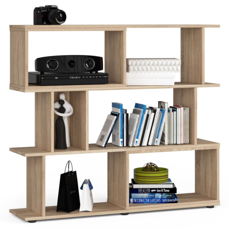 Regał Akord Fix Dąb Sonoma 120 cm kolor Dąb Sonoma mat 6 półek 120x28,4x107,5 cm 1 szt.