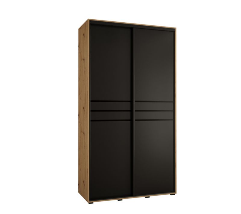 Szafa przesuwna Abiks DAVOS 10 wysoka szer.140cm artisan/czarny/czarny 1szt.