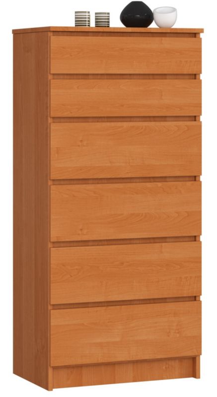 Komoda Akord K60 Olcha 60 cm 6 szuflad kolor Olcha mat 60x40x130 cm 1 szt.