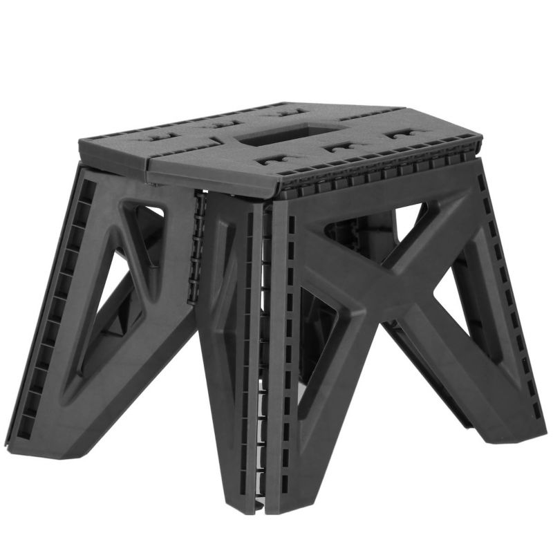 Taboret składany wielofunkcyjny Springos podest, stopień wys. 23 cm szary 1 szt.