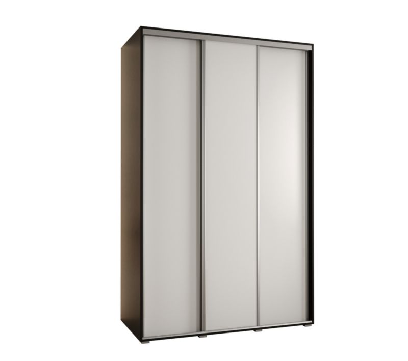 Szafa przesuwna Abiks DAVOS 1 wysoka szer.150cm czarny/biały/srebrny 1szt.