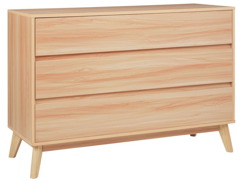 Komoda 3 szuflady jasne drewno Sardis 1 szt.
