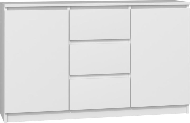 Komoda Topeshop 2D3S 120 Drzwi Szuflady Biel 40x120x75 cm 1 szt.