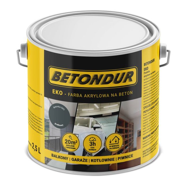 Farba do betonu Betondur Eko grafitowa 2,5 l