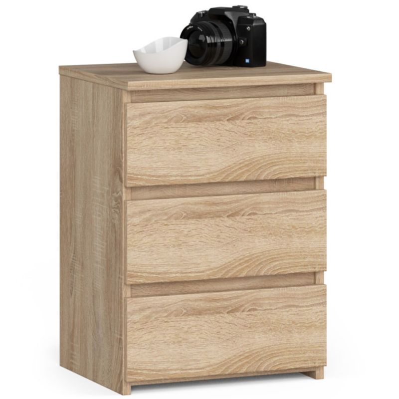 Szafka nocna Akord CL3 Dąb Sonoma 40 cm 3 szuflady kolor Dąb Sonoma mat 40x35x57 cm 1 szt.