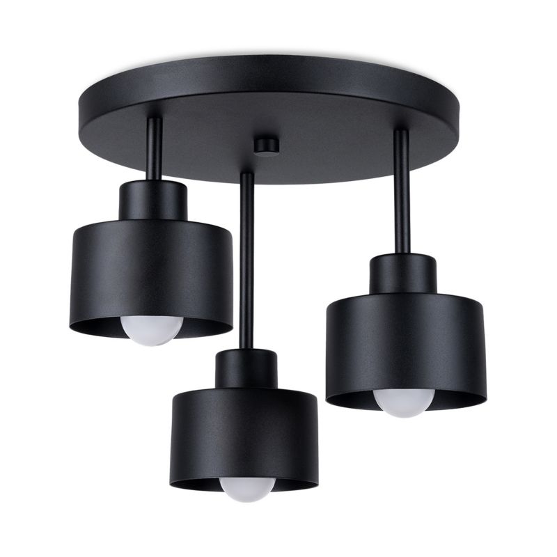 Plafon Sollux Lighting SAVAR 3 czarny 1 szt.