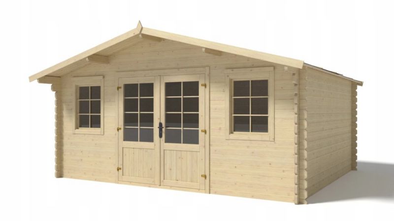 Domek ogrodowy ALTANKA 19,20 m2 - 4,80x4 m - 40 mm, drewniany, 1 szt.