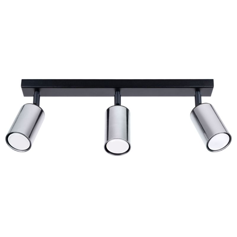 Plafon Sollux Lighting WINX 3 czarny/chrom 1 szt.