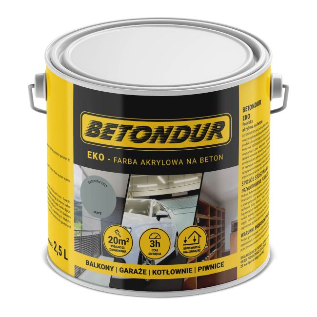 Farba do betonu Betondur Eko szara 2,5 l