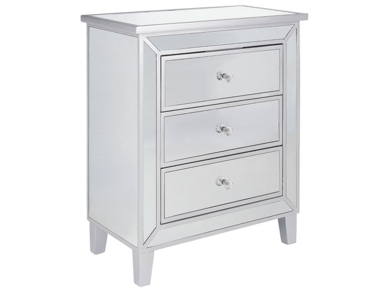 Komoda 3 szuflady Breves 71 cm Srebrny 1 szt.