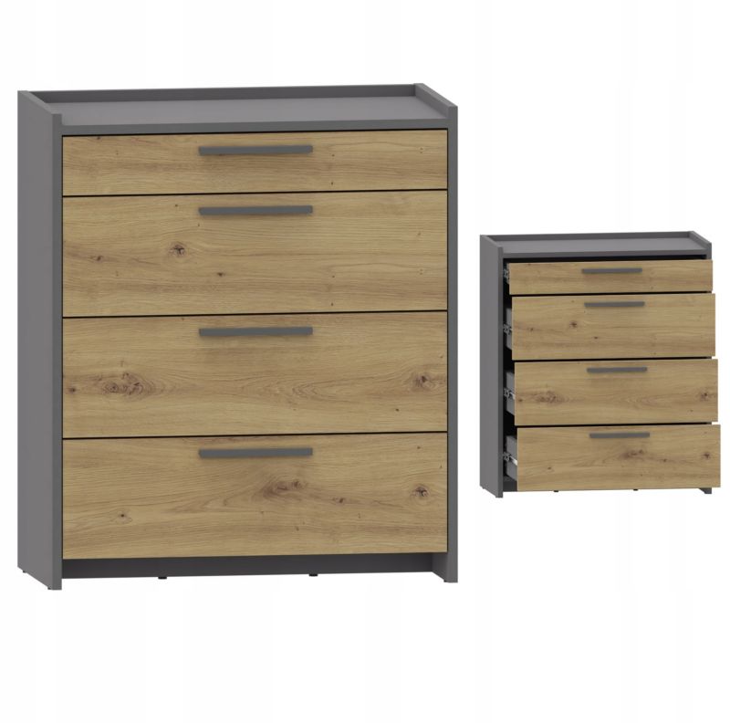 Komoda Matkam szafka ALTIVO COM 70 3SW1SN artisan-antracyt 1 szt.
