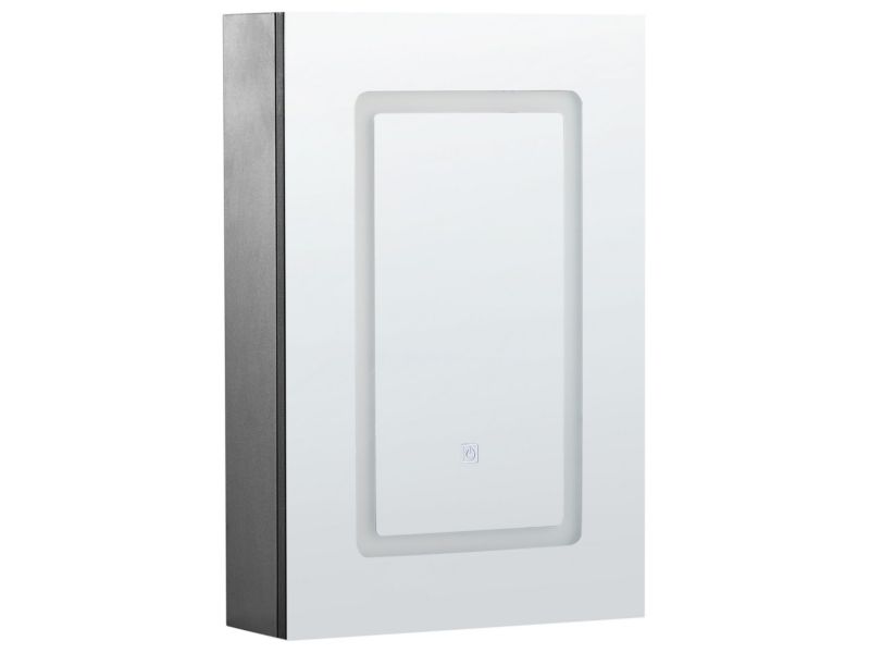Szafka łazienkowa wisząca z lustrem LED 40 x 60 cm czarna Condor 1 szt.