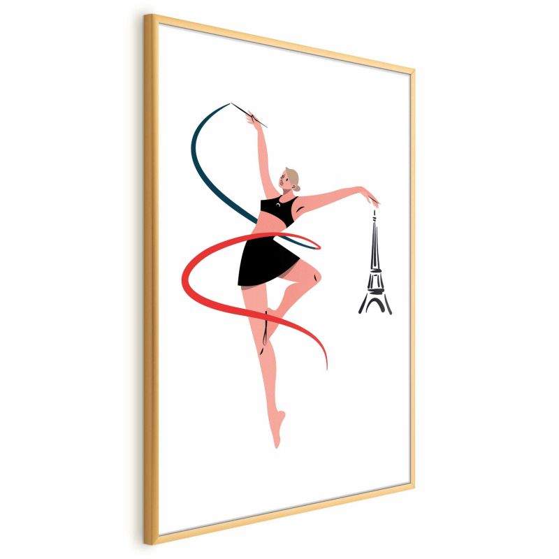 Plakat Artgeist Gimnastyka artystyczna 29,7x42 cm z ramą złotą 1 szt