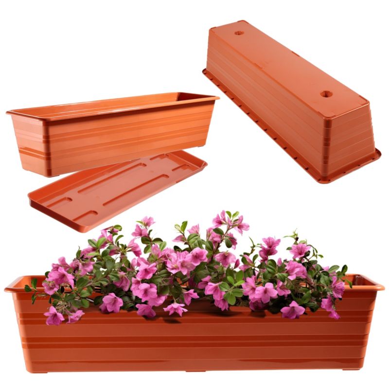 Doniczka KADAX Skrzynka Balkonowa Z Podstawką 60cm 1szt.