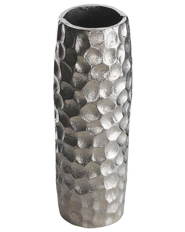 Wazon na kwiaty Calakmul Metal Srebrny 1 szt.