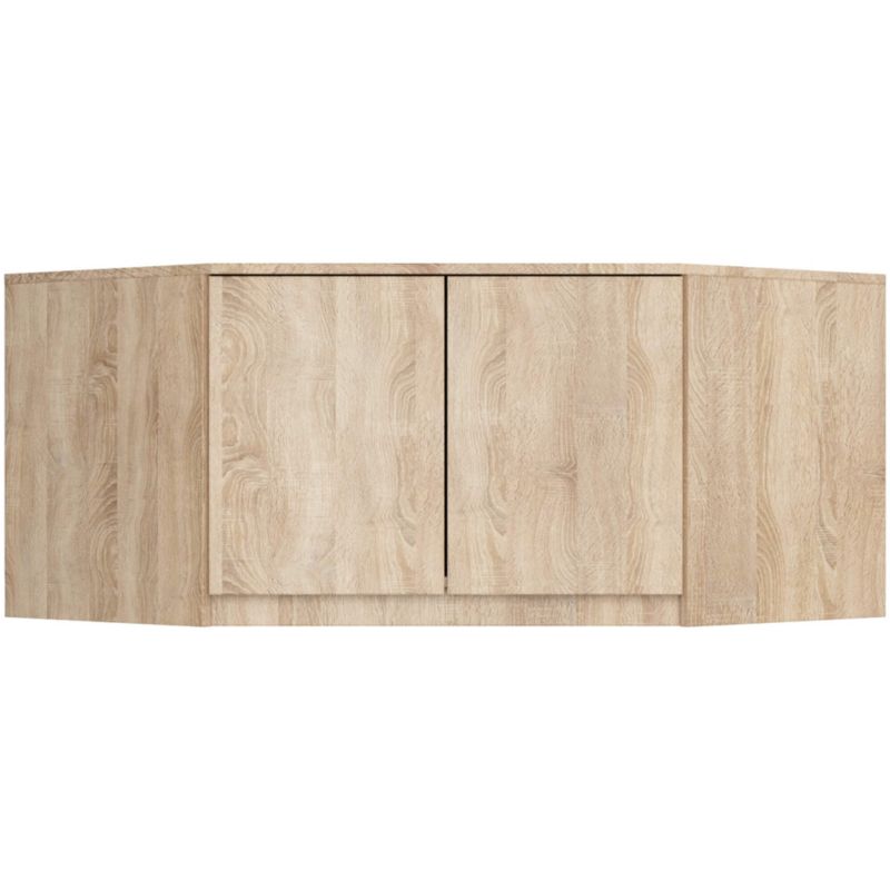 Nadstawka na szafę Akord S100 Dąb Sonoma 100 cm 2 drzwi kolor Dąb Sonoma mat 3 półki 100x50x55 cm 1 szt.