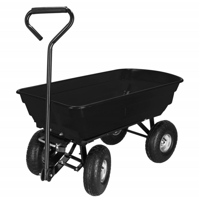 Wózek transportowy ogrodowy Springos z funkcją wywrotki do 250 kg czarny 1 szt.