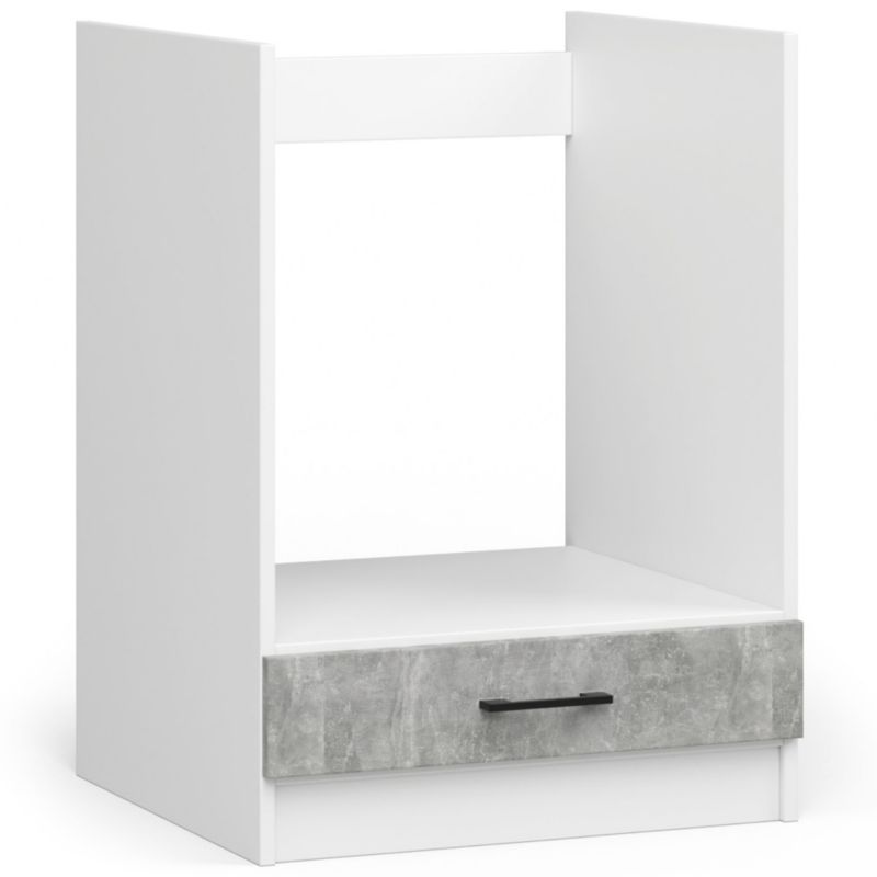 Szafka kuchenna pod Akord piekarnik S60 system Oliwia Biała 60 cm 1 drzwi kolor Beton mat 1 półka 60x55x82 cm 1 szt.