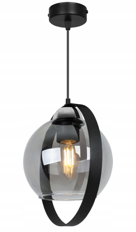 Lampa sufitowa wisząca Light Home LH Ring Haga 1x E27 60W czarny 1szt.