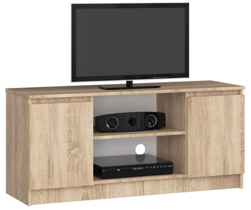 Szafka RTV Akord Dąb Sonoma 120 cm 2 drzwi kolor Dąb Sonoma mat 2 półki 120x40x55 cm 1 szt.