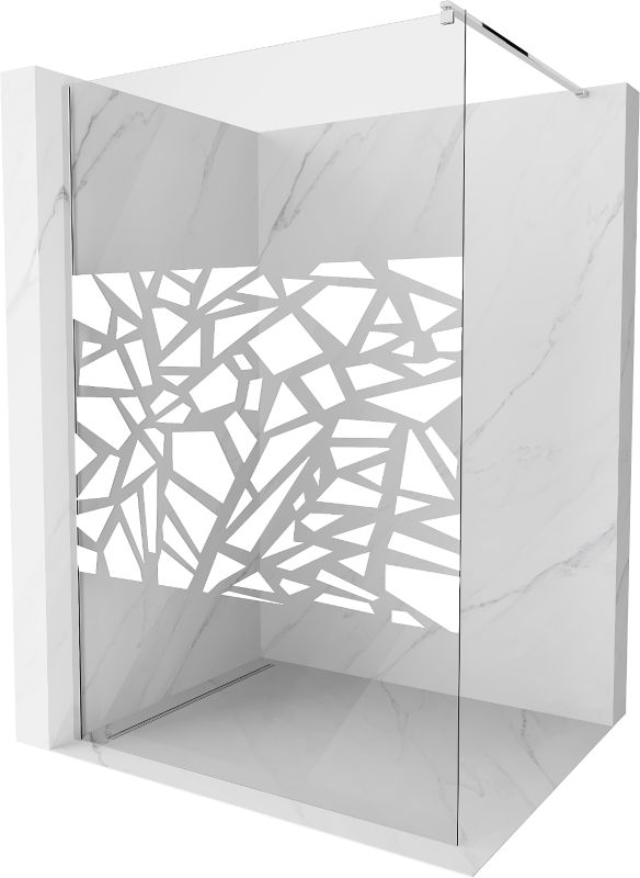 Ścianka prysznicowa Mexen Kioto biały wzór 80x200 cm 800-080-101-01-85 1 szt.