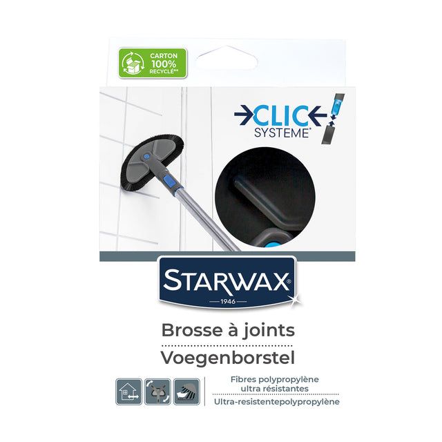 Szczotka do Spoin Starwax, Click System X1, Skuteczne czyszczenie fug 1 szt.